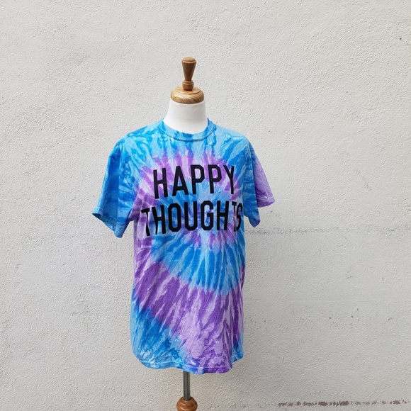 Vintage Happy Thoughts Tie Dye Tee - Picture 8 of 9